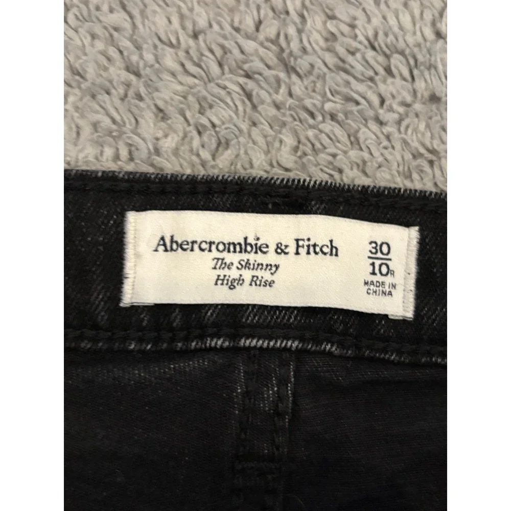 Abercrombie & Fitch Jeans Womens 30/10R The Skinny Ankle High Rise Black Denim